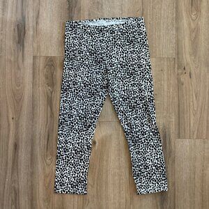 Girls Black and white leopard print stretch‎ leggings